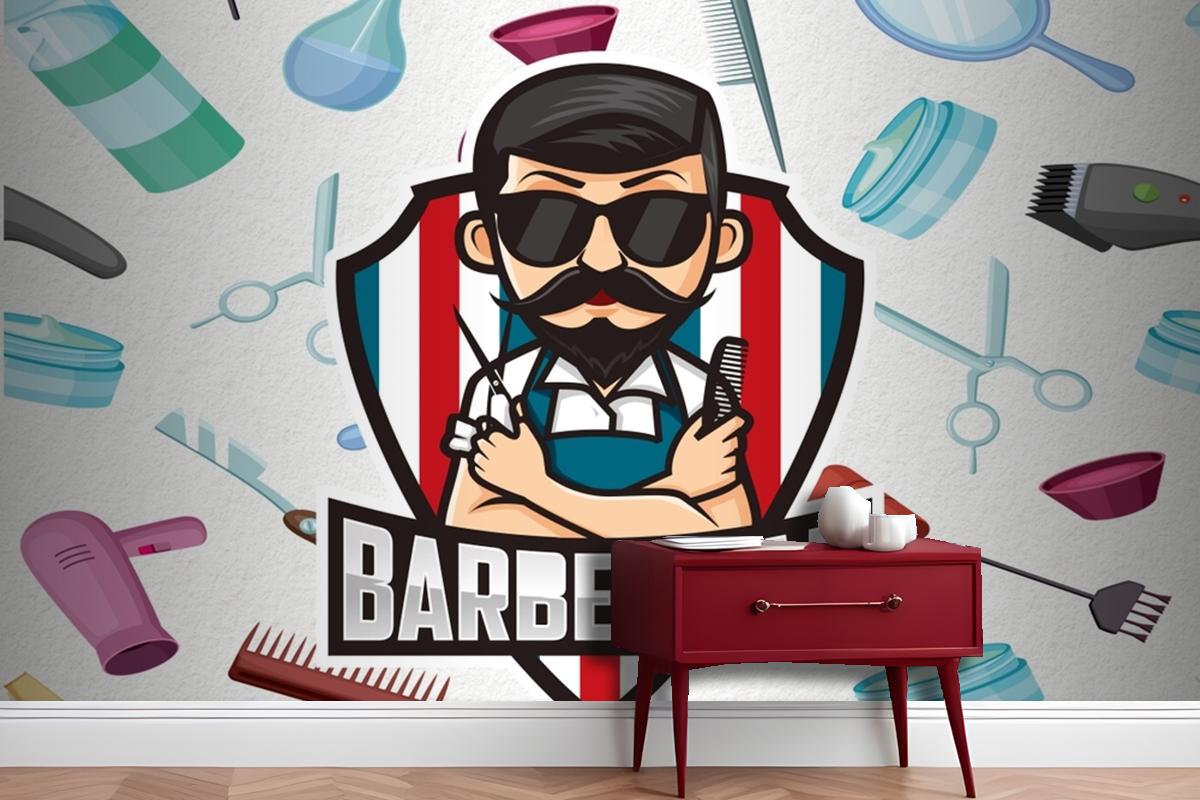 Barberman Erkek Kuaför Duvar Kağıdı