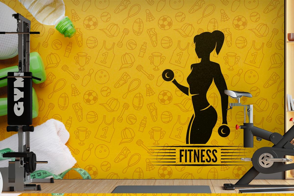 Fitness Eğitim Ekipmanları Ve Su Gym Duvar Kağıdı