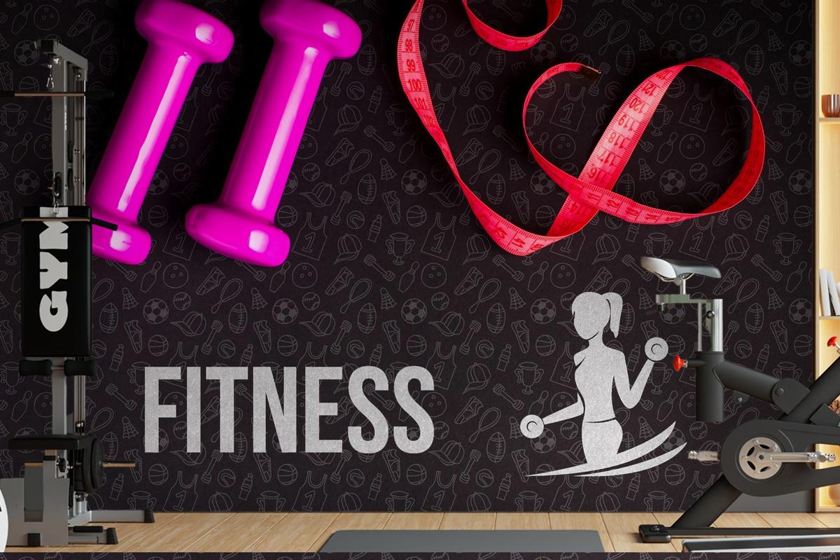 Fitness Sınıfı Ağırlıkları Ve Ölçer Duvar Kağıdı