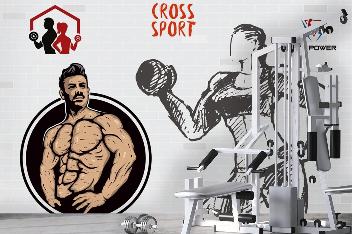 Çapraz Spor Gym Fitness Duvar Kağıdı