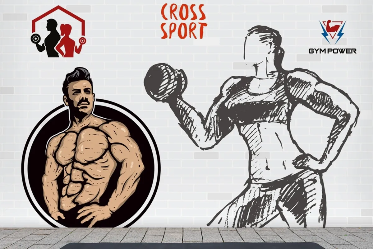 Çapraz Spor Gym Fitness Duvar Kağıdı