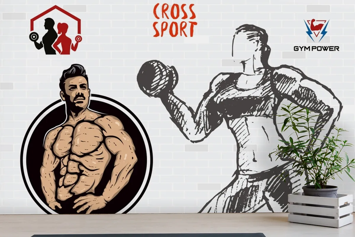 Çapraz Spor Gym Fitness Duvar Kağıdı